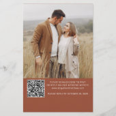 Budget Terracotta QR UAWG Wedding Einladung Flyer (Hinten)