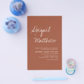 Budget Terracotta QR UAWG Wedding Einladung Flyer (Einzeln)