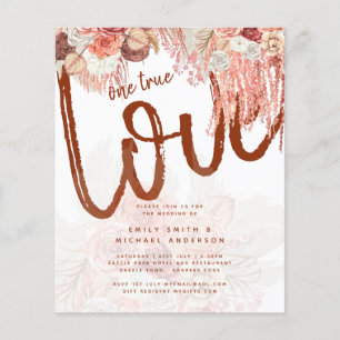 BUDGET Terracotta Rose Pampas Grass Floral Wedding