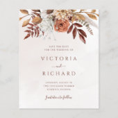Budget Terracotta Rost Blume Boho Fall Foliage (Vorderseite)