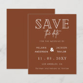 Budget Terracotta Rustikal Save the Date (Vorne/Hinten)