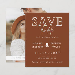 Budget Terracotta Rustikales Foto Save the Date