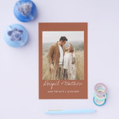 Budget Terracotta Save the Date Einladung Flyer (Einzeln)