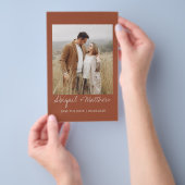 Budget Terracotta Save the Date Einladung Flyer (Handgriff)