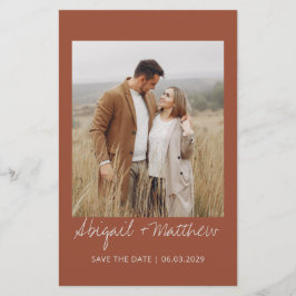 Budget Terracotta Save the Date Einladung Flyer