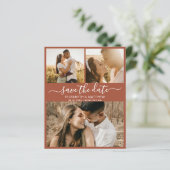 Budget Terracotta Script-Foto Save the Date (Stehend Vorderseite)
