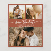 Budget Terracotta Script-Foto Save the Date (Vorderseite)