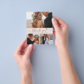 Budget Terracotta Script Foto Wedding Vielen Dank Flyer (Gruppe)