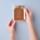 BUDGET Terracotta Tropical Pampas Grass Wedding Flyer (Gruppe)
