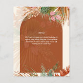 BUDGET Terracotta Tropical Pampas Grass Wedding Flyer (Hinten)