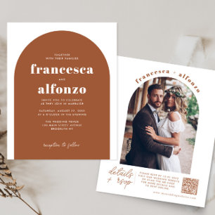 Budget Terracotta UAWG QR Code Retro Foto Hochzeit