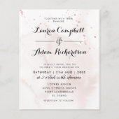 Budget Terracotta Wasserfarbe & Kalligrafie Hochze (Vorderseite)