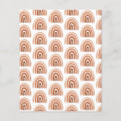 Budget Terracotta Watercolor Rainbow Baby Dusche (Rückseite)