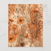 Budget Terracotta Watercolor Wildflowers Wedding (Rückseite)