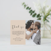 Budget Terracotta Wedding Danke Foto (Stehend Vorderseite)