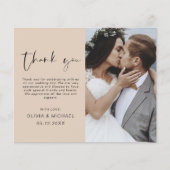 Budget Terracotta Wedding Danke Foto (Vorderseite)