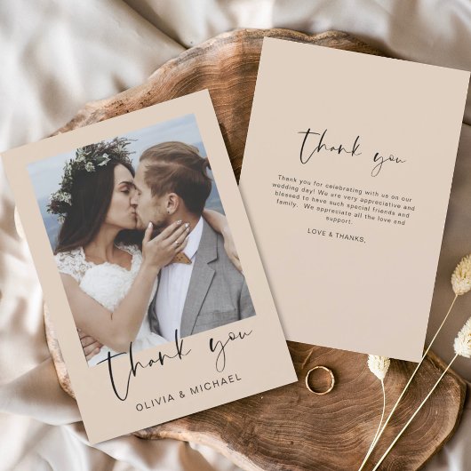 Budget Terracotta Wedding Danke Karte