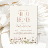 Budget Terracotta Wildblume Bridal Brunch Dusche Flyer