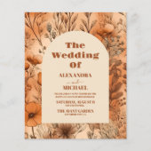 Budget Terracotta Wildblumen Hochzeit (Vorderseite)