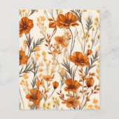 Budget Terracotta Wildblumen Hochzeit (Rückseite)