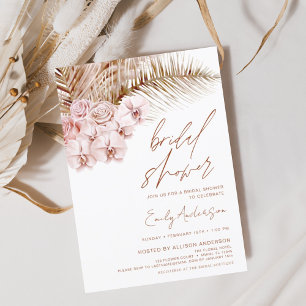 Budget Terrakotta Boho Pampas Gras Brautparty Flyer