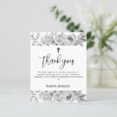 Budget Thank You Funeral Cross Memorial Card (Stehend Vorderseite)