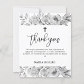 Budget Thank You Funeral Cross Memorial Card (Vorderseite)