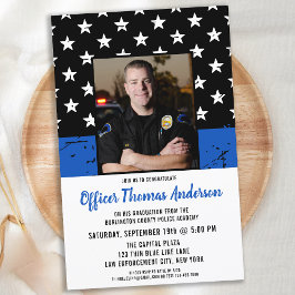 Budget Thin Blue Line Foto Police Abschluss