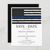 Budget Thin Blue Line Polizei Hochzeit speichern d (Vorne/Hinten)
