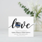 Budget Thin Blue Line Polizei Hochzeit speichern d (Stehend Vorderseite)