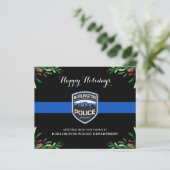 Budget Thin Blue Line Polizeiabteilung Weihnachten (Stehend Vorderseite)