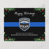 Budget Thin Blue Line Polizeiabteilung Weihnachten (Vorderseite)