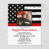 Budget Thin Red Line Foto Feuerwehrruhestand (Vorderseite)