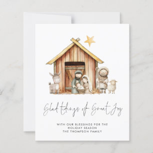 Budget Tidings Great Joy Nativity Holiday Card