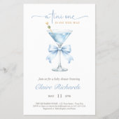 Budget Tini One Is On The Way Boy Baby Shower Flyer (Vorne)