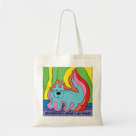 Budget Tote Bag "Cat-toon" Tragetasche (Vorne)