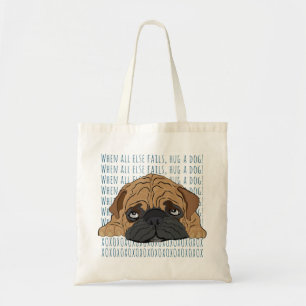 Budget Tote Beutel "Umarmen einen Hund" Bull Dog X Tragetasche