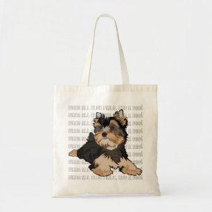 Budget Tote Tag "Umarmen Sie einen Hund" Terrier Tragetasche