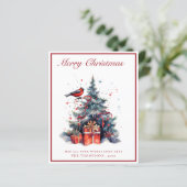 Budget Traditionelle Weihnachtsbaumkarte (Stehend Vorderseite)