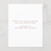 Budget Traditionelle Weihnachtsbaumkarte (Rückseite)