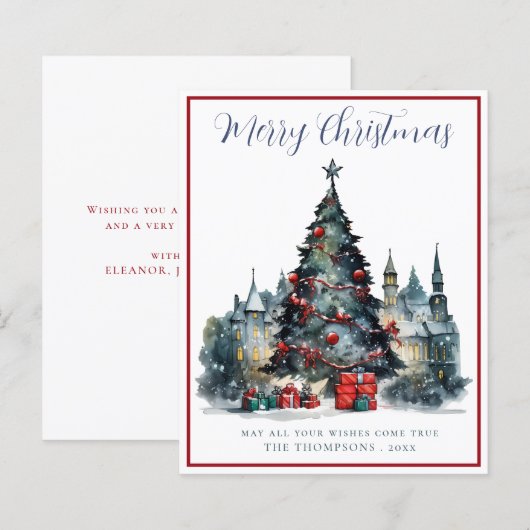 Budget Traditionelle Weihnachtskarte (Vorne/Hinten)