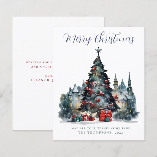 Budget Traditionelle Weihnachtskarte (Vorne/Hinten)