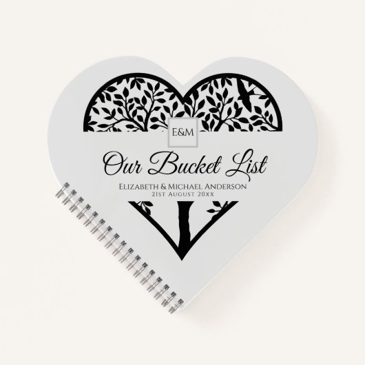 BUDGET Tree of Life Couples BUCKET LIST Sake Notizblock (Vorderseite)