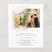 Budget Trees Foto QR Abend Wedding Einladung (Vorderseite)