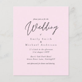 BUDGET Trending Color Pink Wedite Einladung
