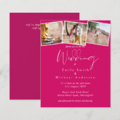 BUDGET Trending Color Pink Wedite Einladung (Vorne/Hinten)