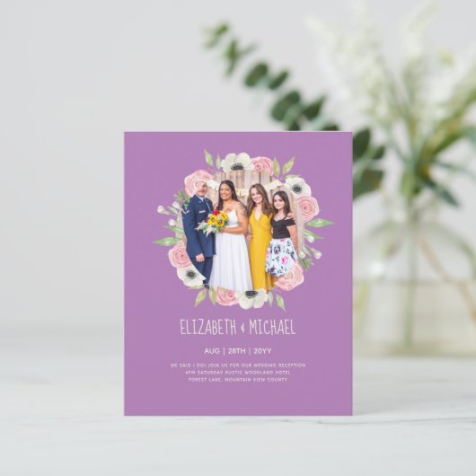 Budget Trending FOTO Wedding Reception lädt ein (Stehend Vorderseite)