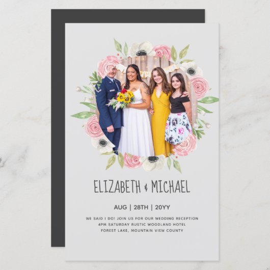 Budget Trending FOTO Wedding Reception lädt ein (Vorne/Hinten)