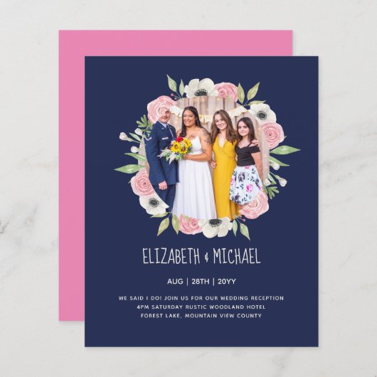 Budget Trending FOTO Wedding Reception lädt ein (Vorne/Hinten)