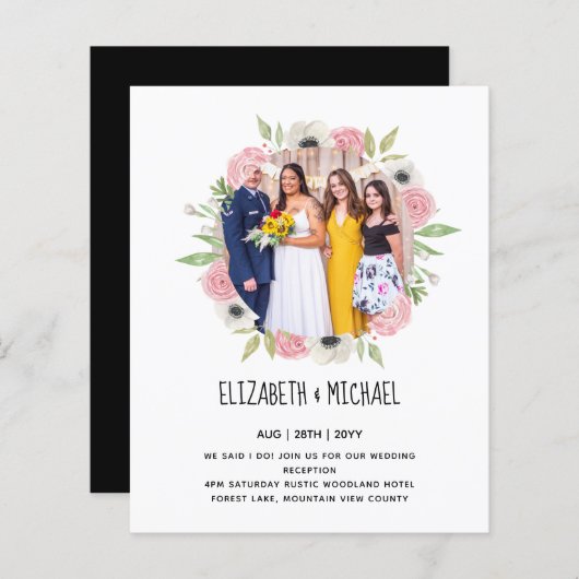 Budget Trending FOTO Wedding Reception lädt ein (Vorne/Hinten)